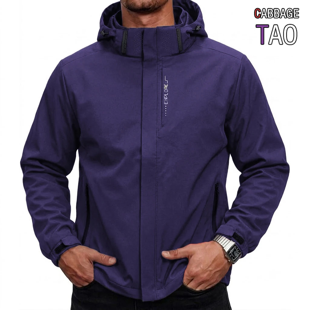 Cycling Rain Jacket Commute - Mens Waterproof Tactical Windbreaker Jacket Detachable
