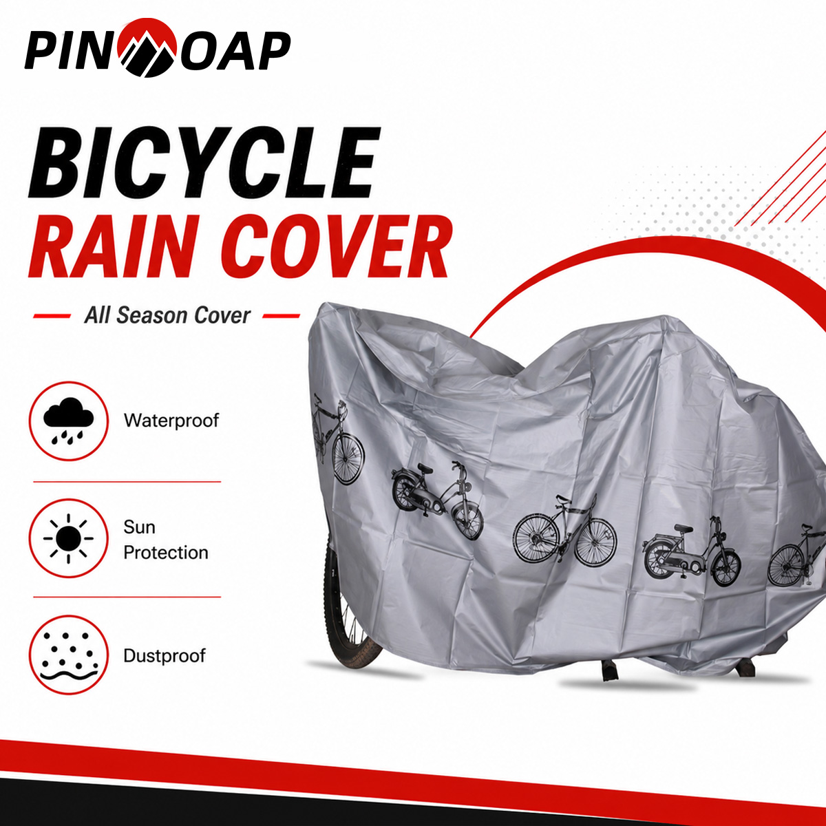 Cycling Commuter Backpack Waterproof - PINMOAP Universal Bicycle Rain Cover Waterproof