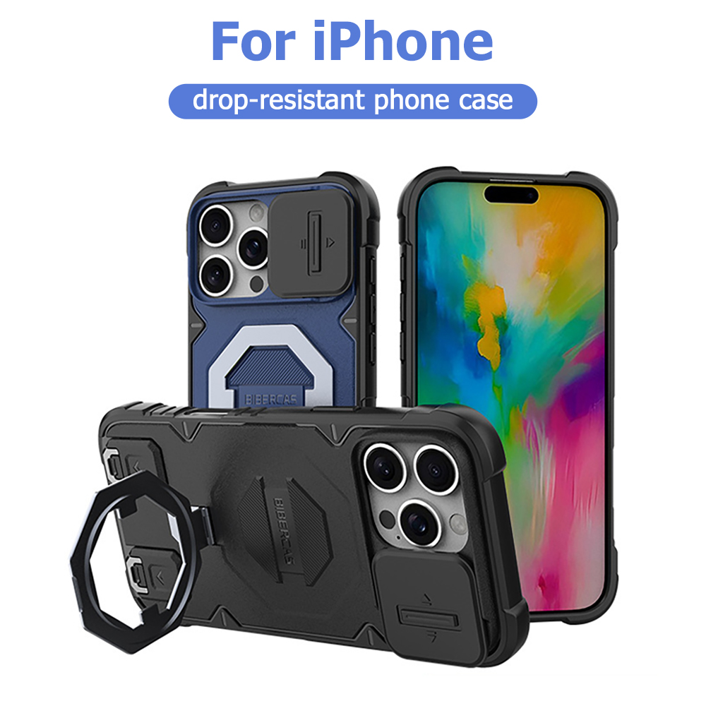 Kickstand Adjustable - Ring Kickstand Magnetic Phone Case For