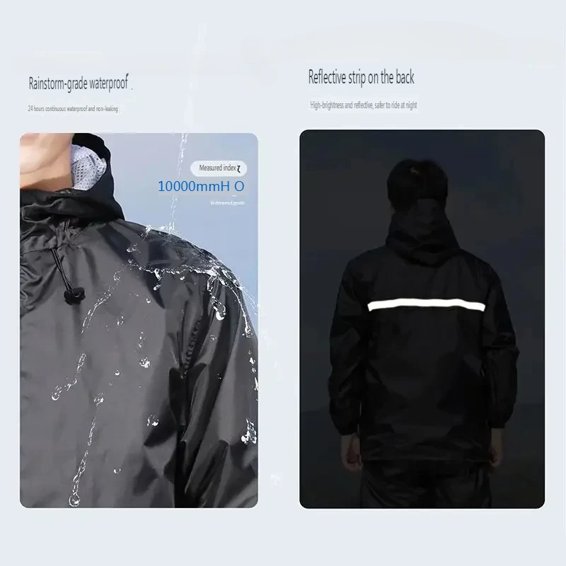 Thin Raincoat Set Summer Water - Cycling Rain Jacket Commute 评论和价格