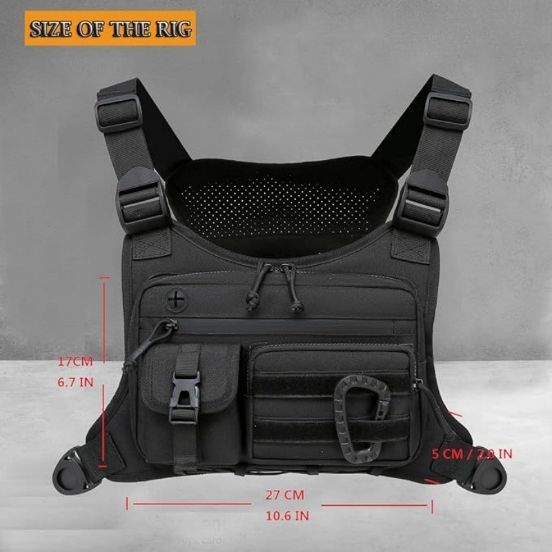 Tactical Chest Bag Men's Vest  - Cycling Commuter Backpack Waterproof 评论和价格