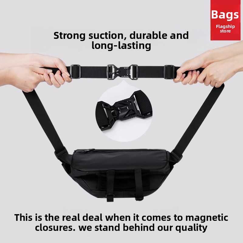Magnetic Buckle Men Crossbody  - Cycling Commute 评论和价格