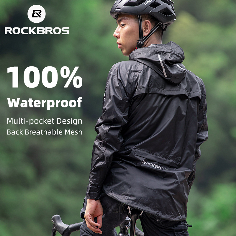ROCKBROS Waterproof Cycling Ra - Cycling Rain Jacket Commute 评论和价格